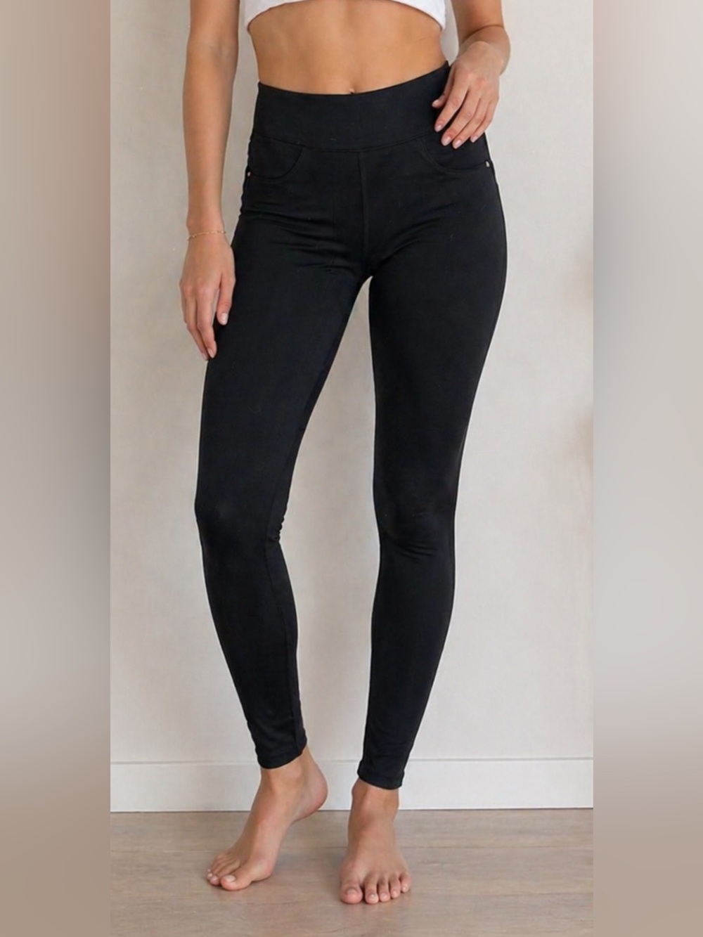 SPANXshape Black Highrise Compression EveryWear‎ Ankle Skinny Jeans Size L